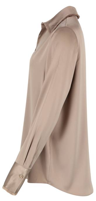 HERZEN'S ANGELEGENHEIT Seidenbluse Mit Hemdkragen