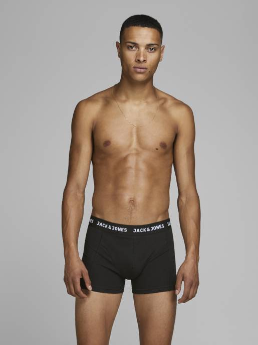 JACK&JONES JACANTHONY TRUNKS 3 PACK BLACK