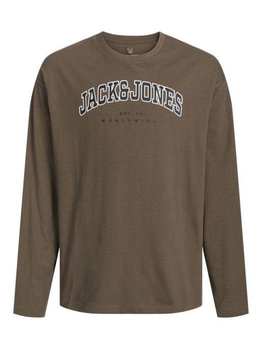 JACK&JONES JJECALEB VARSITY TEE LS O-NECK JNR