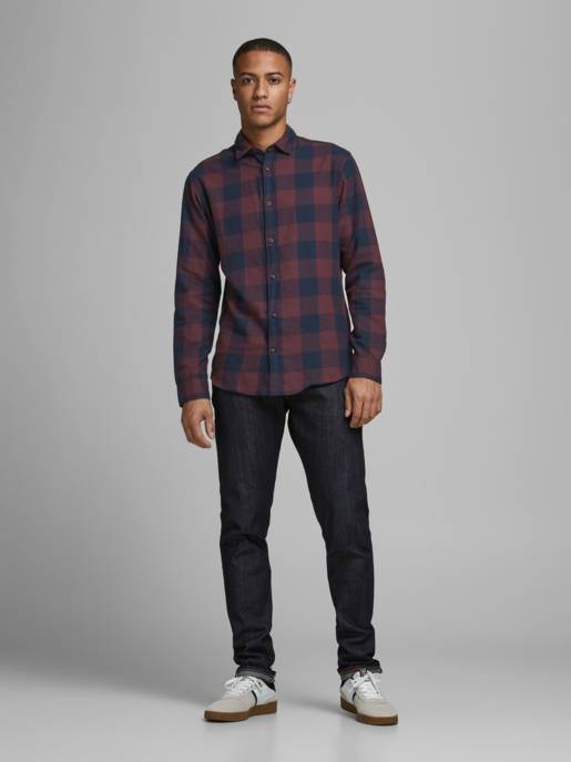 JACK&JONES JJEGINGHAM TWILL SHIRT L/S NOOS
