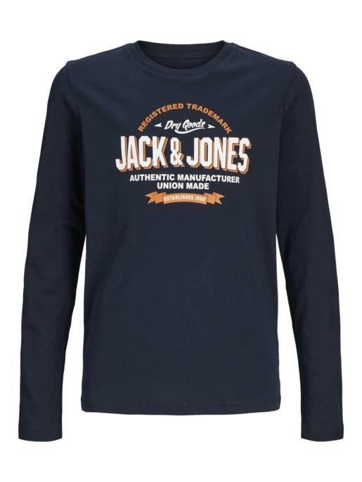 JACK&JONES JJELOGO TEE LS O-NECK 2 COL NOOS MNI