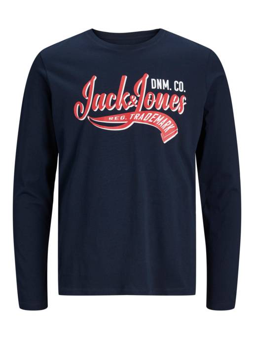 JACK&JONES JJELOGO TEE LS O-NECK 2 COL SS24 MNI
