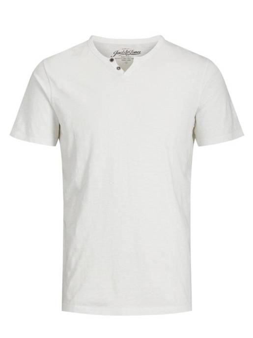 JACK&JONES JJESPLIT NECK TEE SS NOOS