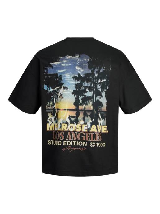 JACK&JONES JORBORA GRAPHIC TEE SS CREW NECK BLK