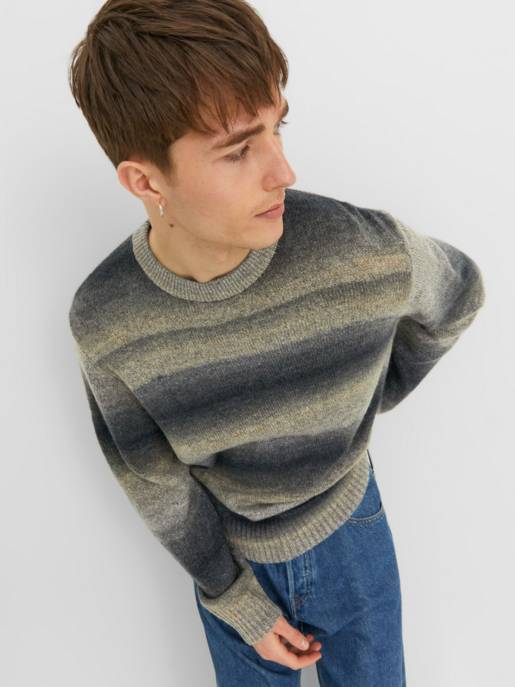 JACK&JONES JORGRACIA SPACE DYE KNIT CREW NECK