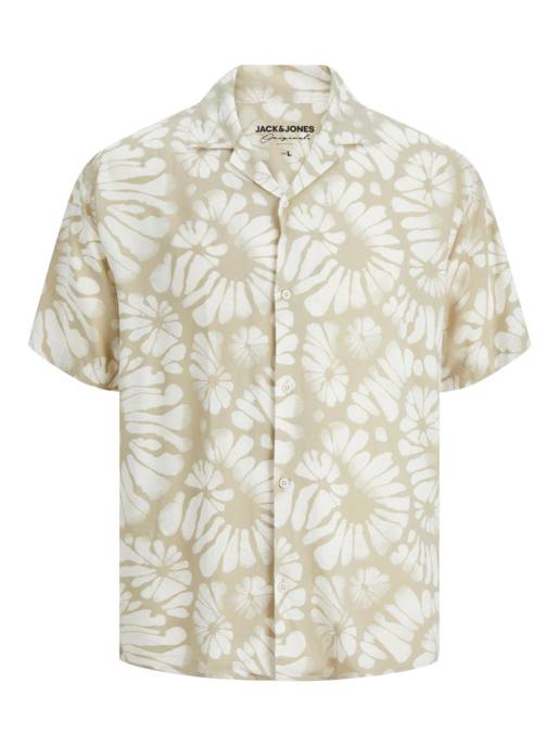 JACK&JONES JORLUKE PARTY AOP SHIRT SS BLK