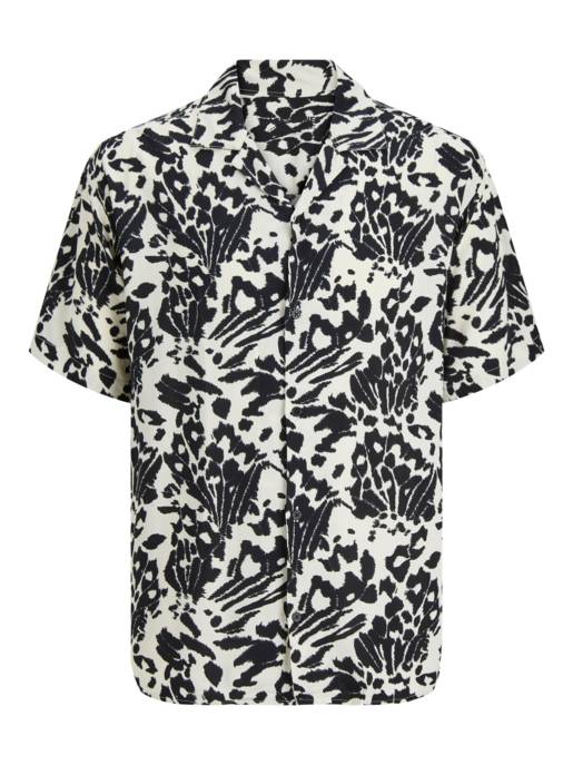 JACK&JONES JORLUKE PARTY AOP SHIRT SS BLK