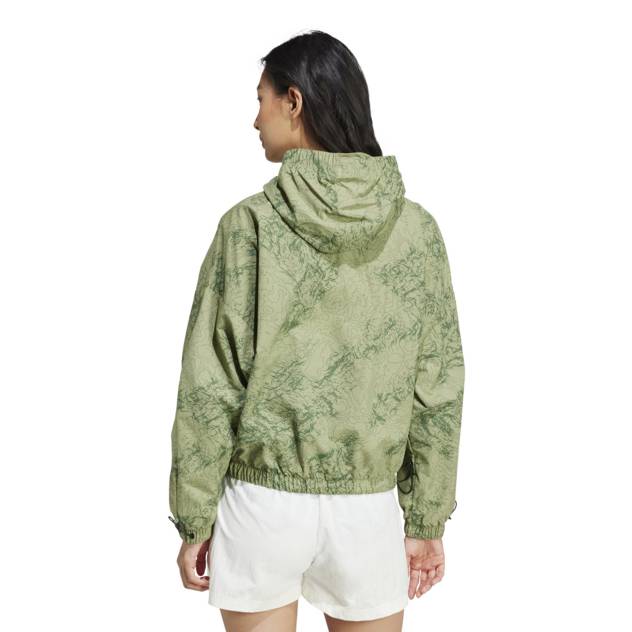 Adidas Performance Jacke "W CE WB" - Sportlich, Langarm, Kapuze, Locker, Unifarben, Elastische Bündchen, Reißverschlusstaschen, Durchgehender Frontreißverschluss
