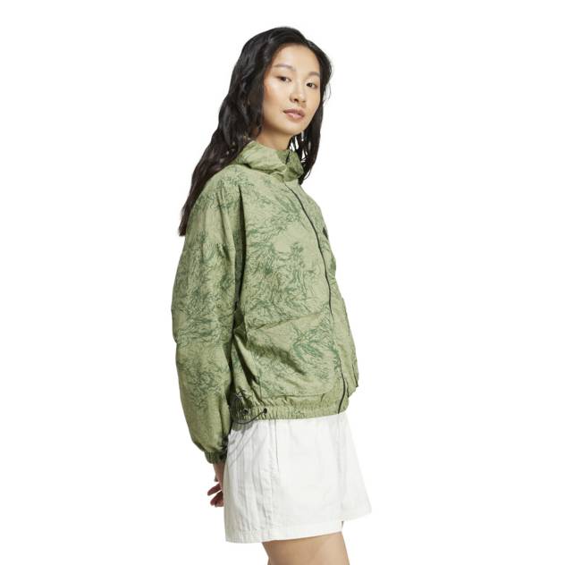 Adidas Performance Jacke "W CE WB" - Sportlich, Langarm, Kapuze, Locker, Unifarben, Elastische Bündchen, Reißverschlusstaschen, Durchgehender Frontreißverschluss