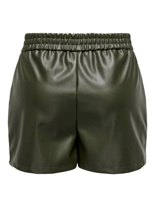 JDY JDYALAIA MW FAUX LEATHER SHORTS PNT DIA