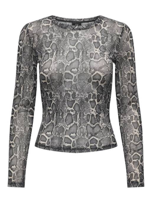 JDY JDYELSA L/S O-NECK MESH TOP JRS