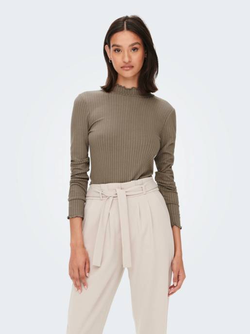 JDY JDYFRANSISKA L/S HIGHNECK TOP JRS NOOS