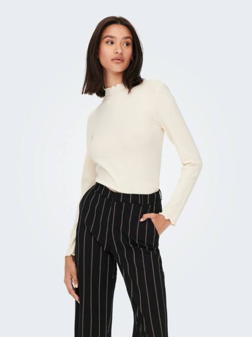 JDY JDYFRANSISKA L/S HIGHNECK TOP JRS NOOS