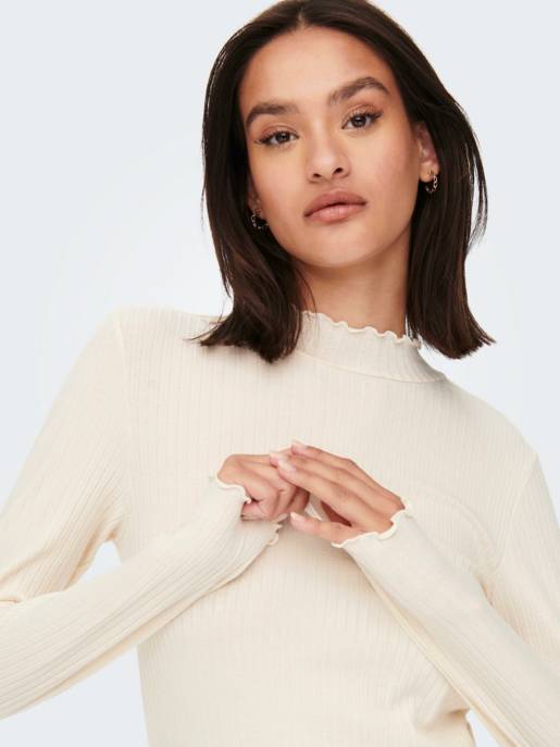 JDY JDYFRANSISKA L/S HIGHNECK TOP JRS NOOS