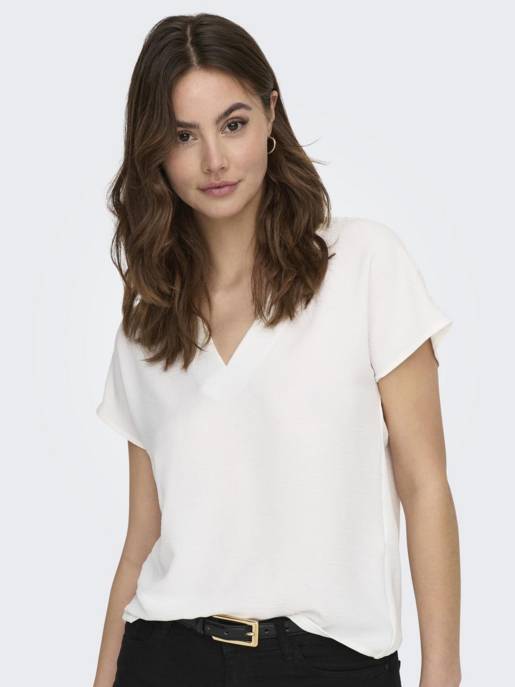JDY JDYLION LIFE S/S TOP WVN NOOS