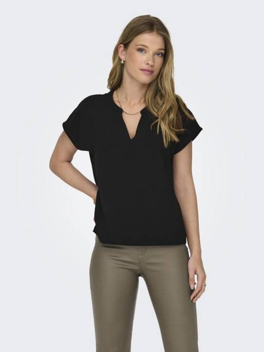 JDY JDYLION LIFE S/S TOP WVN NOOS
