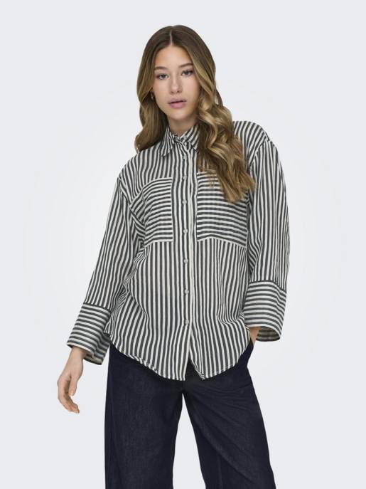JDY JDYMARTINA 7/8 STRIPED SHIRT WVN