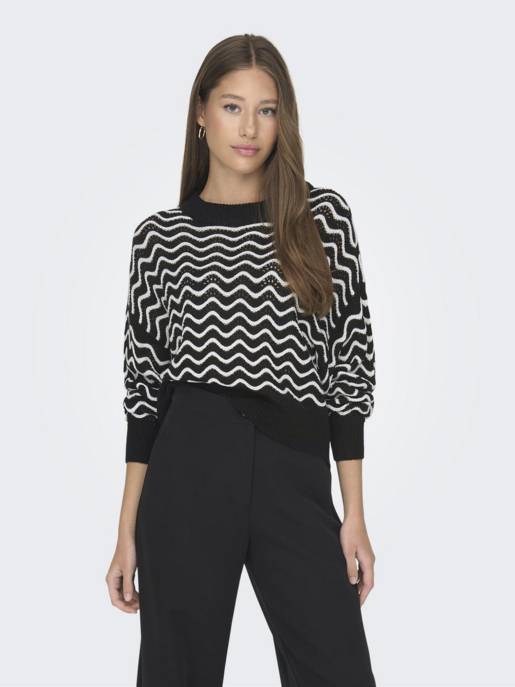 JDY JDYRITA L/S SHORT STRUC PULL KNT NOOS