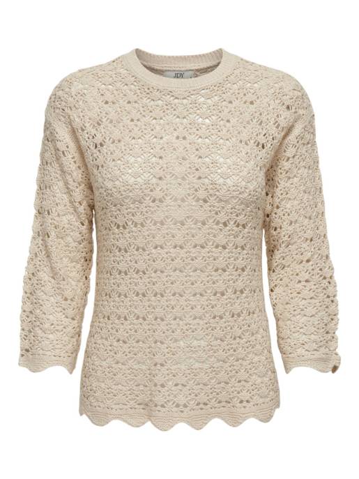 JDY JDYSUN EVELYN 3/4 O-NECK SLIT PULL KNT