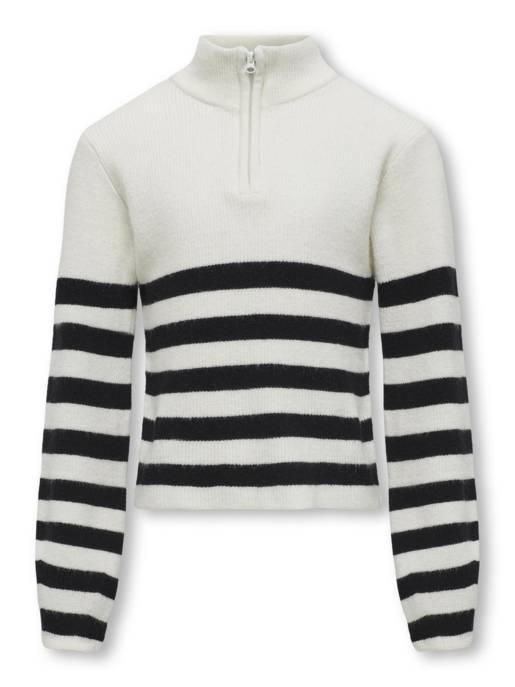 KIDS ONLY KOGFRANCA HALF ZIP L/S STRIPE KNT N