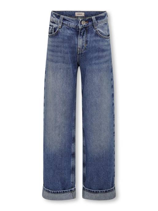 KIDS ONLY KOGHOPE LOOSE WIDE FOLD UP JEANS DNM CRO