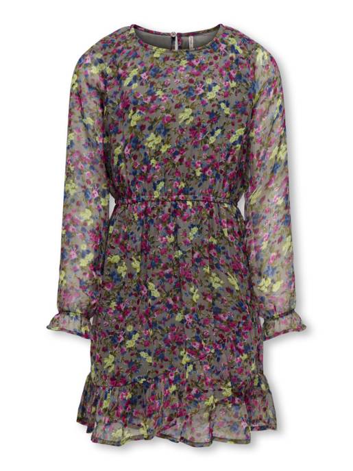 KIDS ONLY KOGRACHEL L/S AOP DRESS PTM