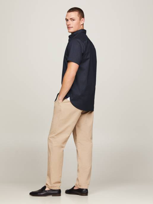 Tommy Hilfiger Kurzarm-Hemd "Natural Soft Mini Print