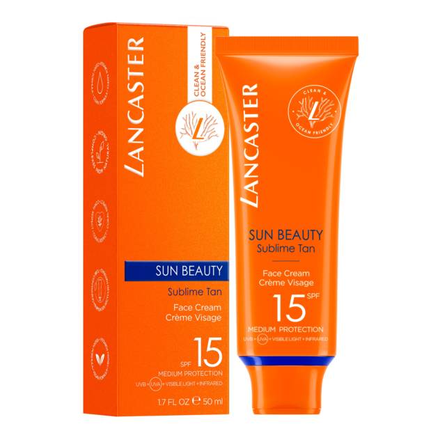 LANCASTER "Sun Beauty Face" Cream SPF15 50 Ml