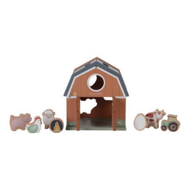 LITTLE DUTCH Formen-Steckspiel Little Farm FSC