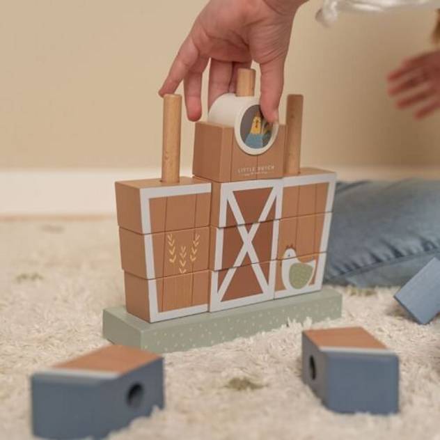 LITTLE DUTCH Little Farm Stapelspiel FSC