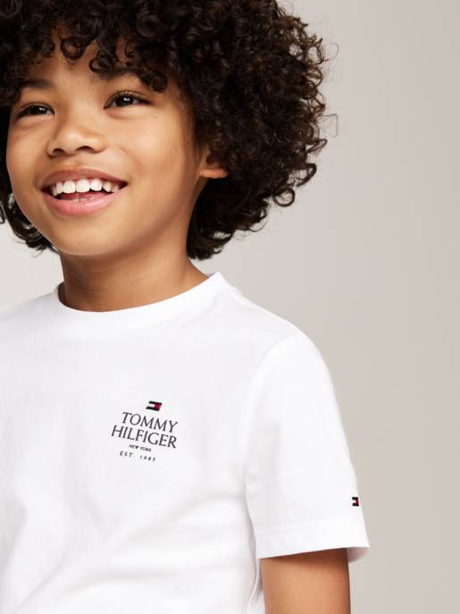 Tommy Hilfiger Logo Print T-Shirt - Rundhals, Baumwolle