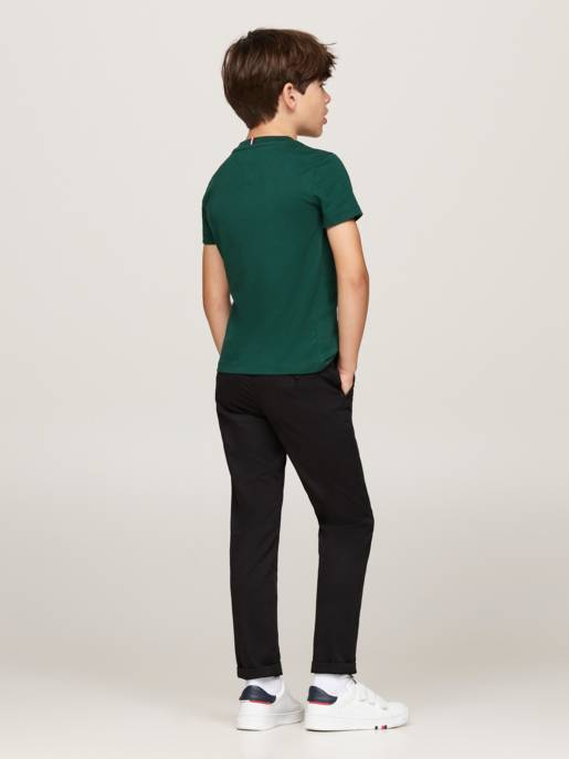 Tommy Hilfiger Logo Print T-Shirt - Rundhals, Baumwolle