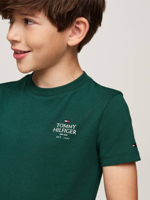 Tommy Hilfiger Logo Print T-Shirt - Rundhals, Baumwolle