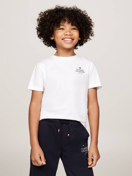 Tommy Hilfiger Logo Print T-Shirt - Rundhals, Baumwolle