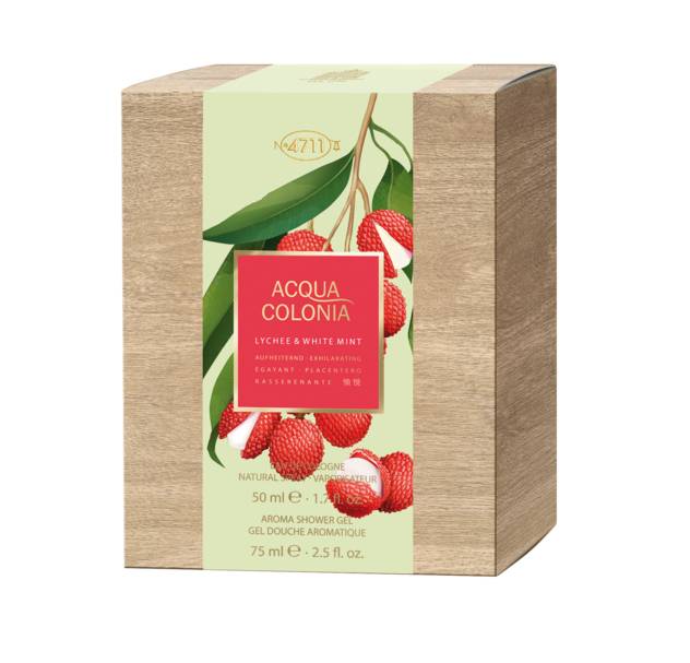 Acqua Colonia "Lychee & White Mint"Set EdC 50 Ml + Duschgel 75 Ml