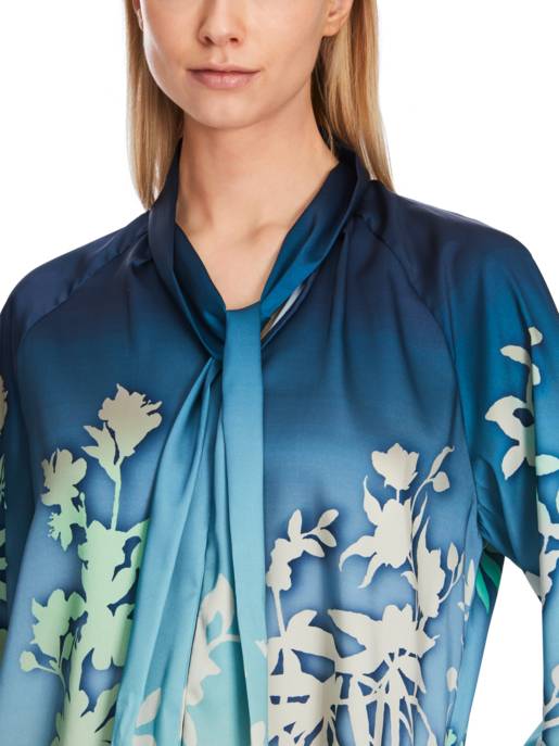 MARC CAIN Bluse Mit Floralem Silhouetten-Motiv