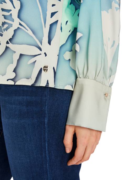 MARC CAIN Bluse Mit Floralem Silhouetten-Motiv
