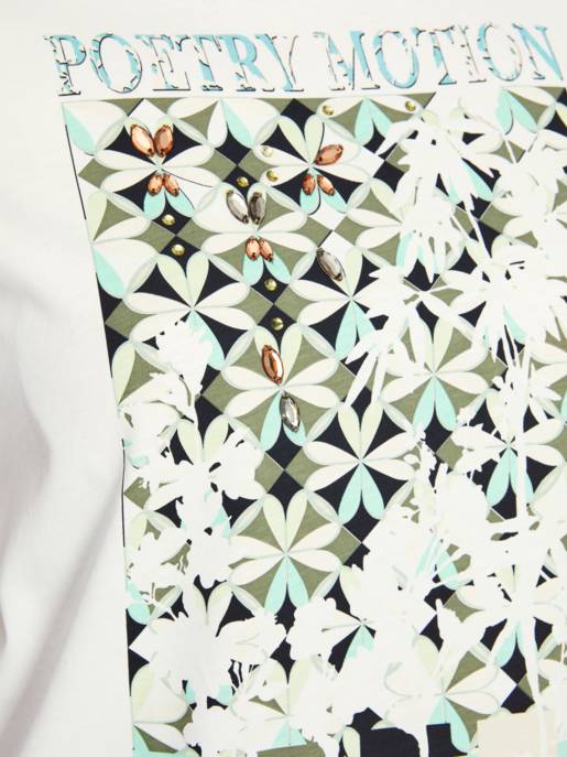 MARC CAIN T-Shirt "Rethink Together - Mit Strass