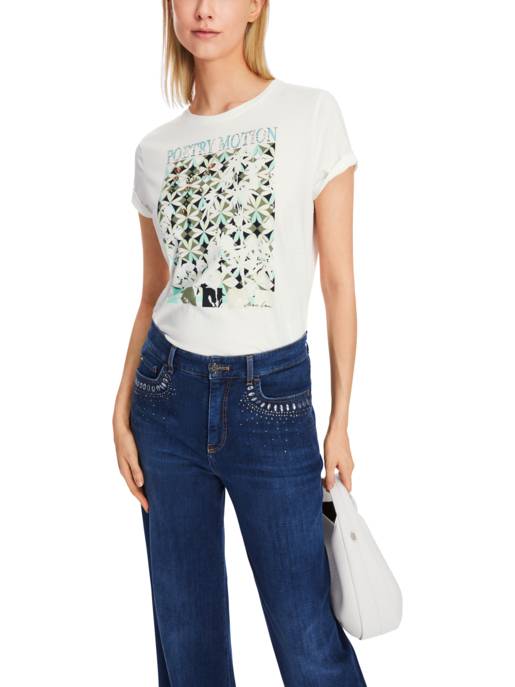 MARC CAIN T-Shirt "Rethink Together - Mit Strass