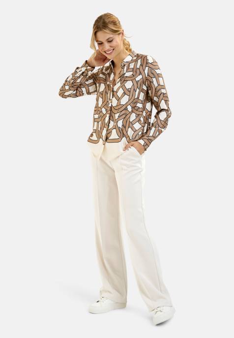 MILANO ITALY BLOUSE W COLLAR AND PLACKET AE 1/1