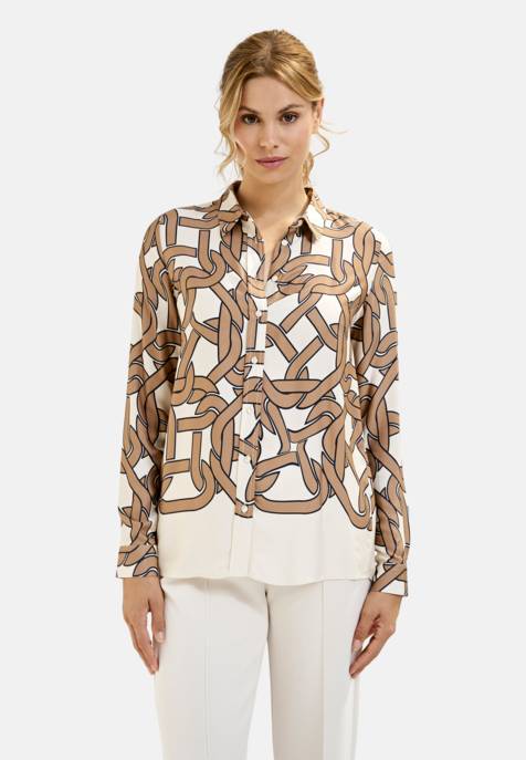 MILANO ITALY BLOUSE W COLLAR AND PLACKET AE 1/1