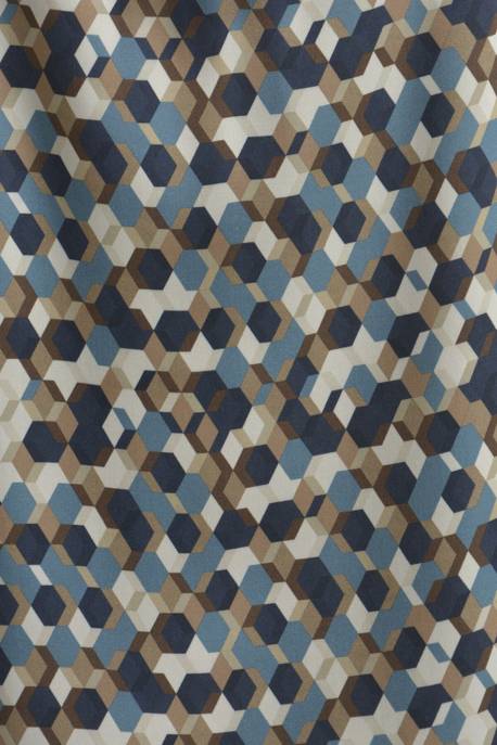 MILANO ITALY BLOUSE W GATHERED STAND UP COLLAR