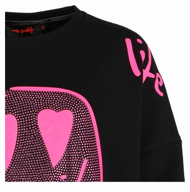 Miss Goodlife Sweatshirt "L(i)ebe Strass"
