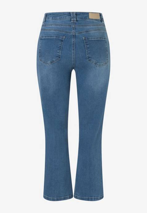 More & More Blue Denim Cropped Kickflare