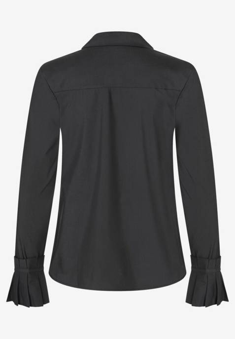 More & More Poplin Pleat Cuff Blouse