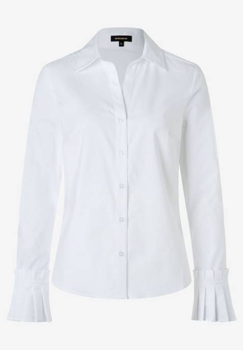 More & More Poplin Pleat Cuff Blouse