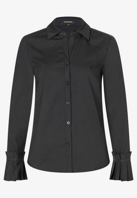 More & More Poplin Pleat Cuff Blouse