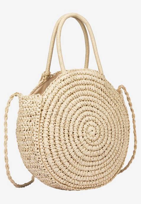 More & More Round Straw Bag