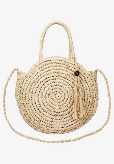 More & More Round Straw Bag