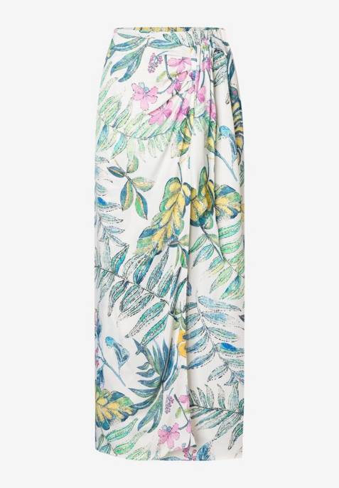 More & More Satin Print Skirt